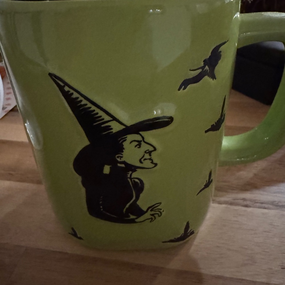 Green Witch Mug with Black Design